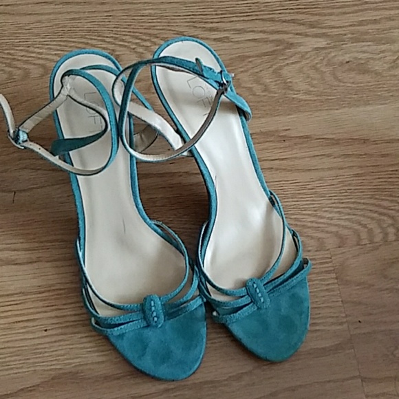 teal strappy sandals